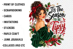 Tis the Season to Be Tipsy Christmas PNG Product Image 3