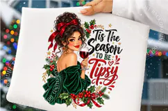 Tis the Season to Be Tipsy Christmas PNG Product Image 4
