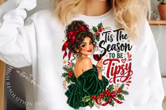 Tis the Season to Be Tipsy Christmas PNG Product Image 5