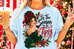 Tis the Season to Be Tipsy Christmas PNG Product Image 1