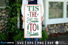 Tis the season to sparkle SVG, Christmas SVG Design Product Image 1