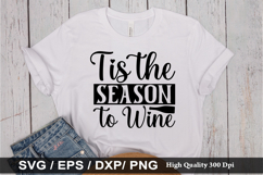 Christmas Wine SVG Design - Christmas T-shirt Design Product Image 5