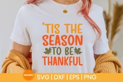 Tis the season to be thankful | Thanksgiving svg quote Product Image 2