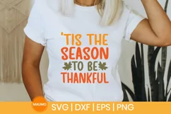 Tis the season to be thankful | Thanksgiving svg quote Product Image 1