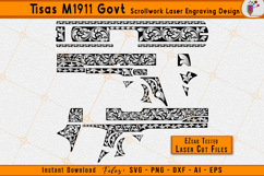 Tisas M1911 Govt Firearms Scrollwork Laser Engraving Design