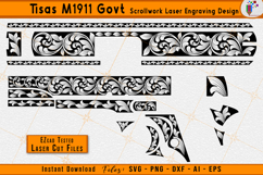 Tisas M1911 Govt Firearms Scrollwork Laser Engraving Design