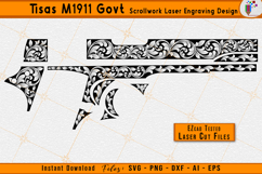 Tisas M1911 Govt Firearms Scrollwork Laser Engraving Design
