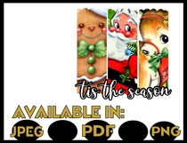 Santa png JPEG Sublimation bows Christmas group reindeer pdf Product Image 2