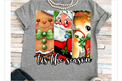 Santa png JPEG Sublimation bows Christmas group reindeer pdf Product Image 1