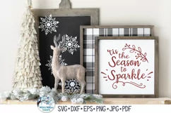 Tis The Season To Sparkle | Christmas Holiday Sign SVG Product Image 1