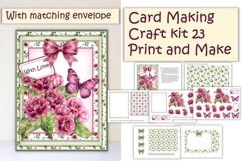 Summer Poppies Card Making Kit 23 with matching enve Product Image 1