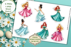 Birthday Princess stickers Pack 2 PNG &amp;JPEG Product Image 1