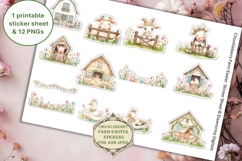 12 Shabby Chic Chuckleberry Farmyard Easter Stickers Product Image 1