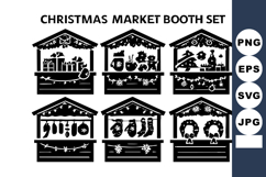 Christmas market booth with festive decorations Product Image 1