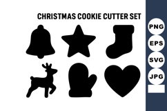 Christmas cookie cutter with bell star stocking reindeer Product Image 1