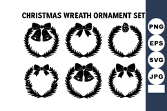 Christmas wreath ornament with bells bows pinecones Product Image 1