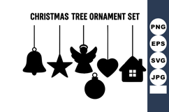 Christmas tree ornament with bell star angel heart house Product Image 1