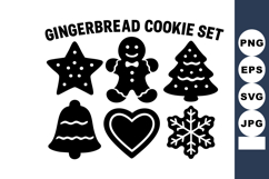 Gingerbread cookie with star tree bell heart Product Image 1