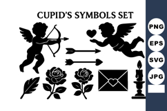 Cupid symbols with cherubs arrows roses love letter cand Product Image 1