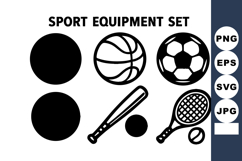 Sport equipment with balls and rackets for basketball fo Product Image 1