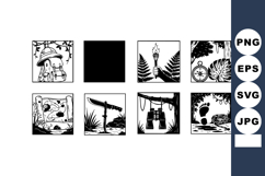 Adventure and exploration icons vector with compass bino Product Image 1
