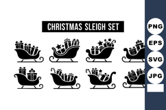 Christmas sleigh with gift boxes holiday festive winter Product Image 1
