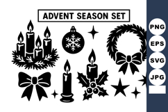 Advent season with candles wreath stars and holiday Product Image 1