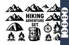 Hiking adventure with mountain peaks camping tent Product Image 1