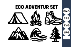 Eco adventure camping fire boot mountain wave tree Product Image 1