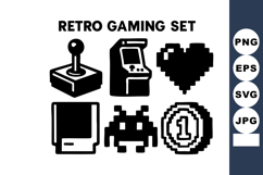 Retro gaming pixel art joystick arcade coin heart game Product Image 1