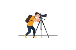A photographer capturing stunning landscapes with a modern c Product Image 1