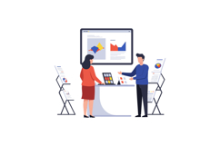 Two professionals engaged in a collaborative meeting with di Product Image 1