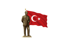 The statue of a leading Mustafa Kemal Ataturk depicts an imp Product Image 1