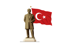 The statue of a leading Mustafa Kemal Ataturk depicts an imp Product Image 1