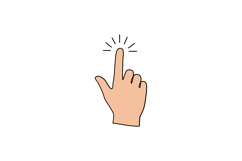 Hand pointing upwards in a minimalist style with rays of lig Product Image 1