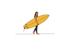 A young woman confidently walking along the beach carrying a Product Image 1