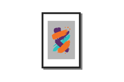 Colorful abstract brush strokes in vibrant orange, purple, a Product Image 1
