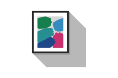 Abstract color swatches displayed in a modern black frame sh Product Image 1