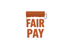 Fair pay concept with coffee cup illustration in brown color Product Image 1