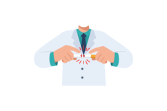 Doctor breaking cigarette symbolizing smoking cessation and Product Image 1