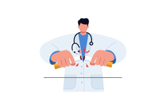 Doctor Breaking Cigarette Addiction Concept with Stethoscope Product Image 1