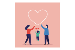 Family with Child Holding Heart Shape Above Them Symbolizing Product Image 1