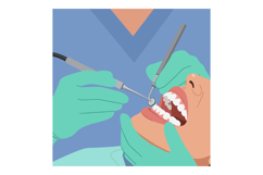 Dental checkup with dentist examining patient teeth using in Product Image 1