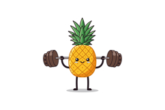 Pineapple lifting barbell healthy fruit fitness workout conc Product Image 1