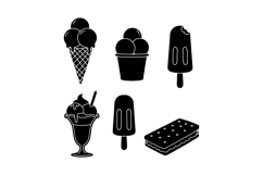 Ice cream variety collection with cones cups popsicles and i Product Image 1