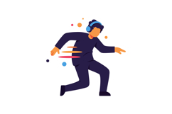 Active young man in stylish outfit with headphones dancing e Product Image 1