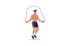 Man Jumping Rope Workout Fitness Exercise for Health and Str Product Image 1