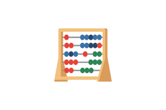 Wooden abacus with colorful beads educational counting tool Product Image 1