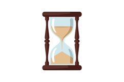 Hourglass timer with wooden frame and flowing sand for time Product Image 1