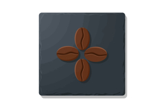 Coffee Beans Icon in Dark Square Background with Shadow Effe Product Image 1
